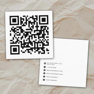 QR Code Modern Minimalist Business Square