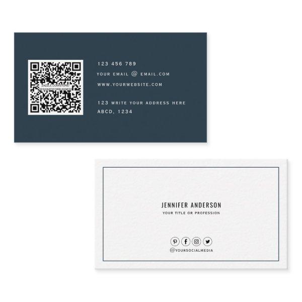 QR code Modern Minimalist Elegant Clean Simple  Bu