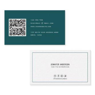 QR code Modern Minimalist Elegant Clean Simple  Bu