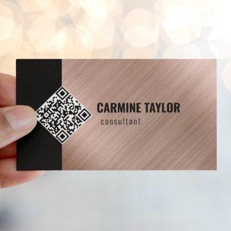 QR Code Modern Rose Gold