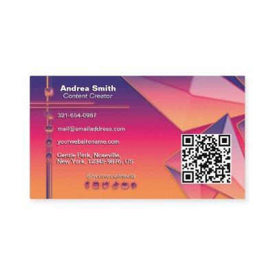 QR Code Modern Shiny Colorful Gradient Tech 3D Art