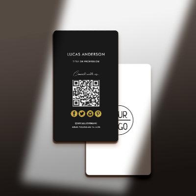 QR code modern stylish gold scannable networking B