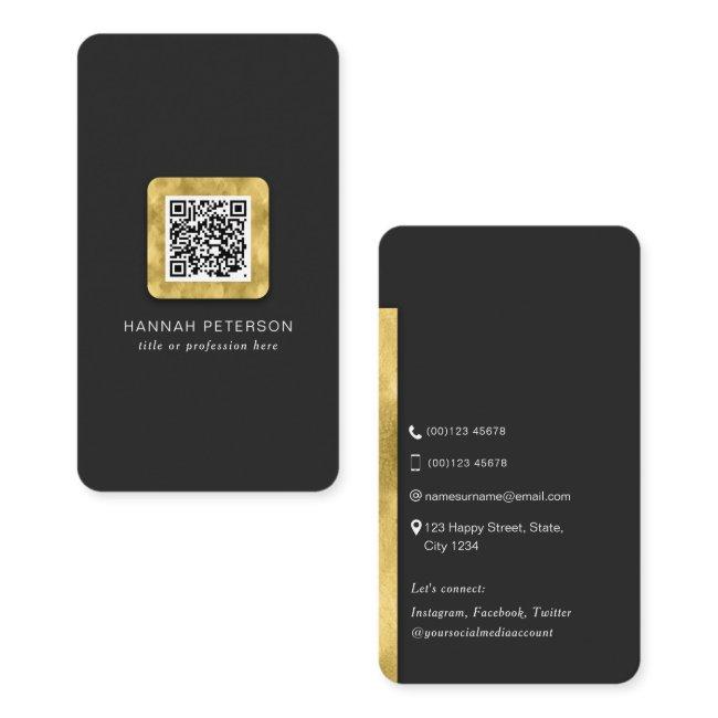 QR code modern stylish gold scannable networking