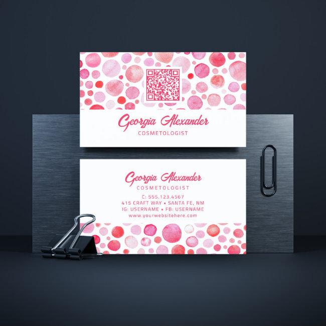 QR Code Modern Trendy Abstract Cosmetologist