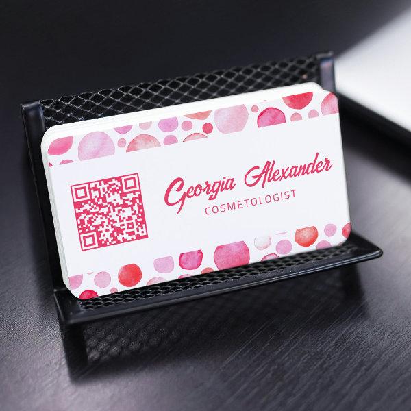 QR Code Modern Trendy Abstract Cosmetologist