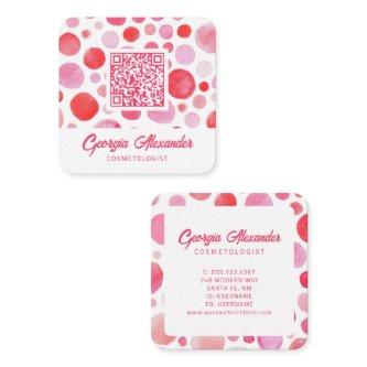 QR Code Modern Trendy Abstract Cosmetologist Square