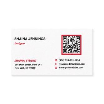 QR Code Networking Modern Black Red White