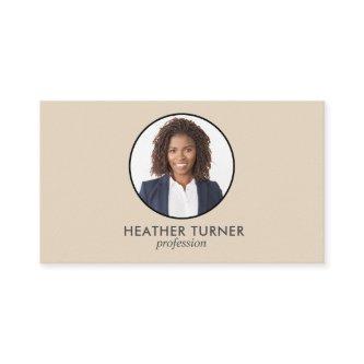 QR CODE or Logo Professional Headshot Photo Ecrù