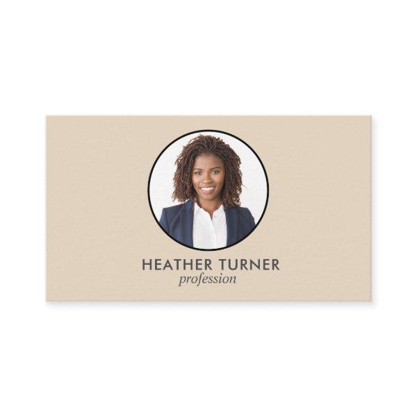 QR CODE or Logo Professional Headshot Photo Ecrù