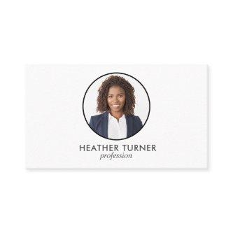 QR CODE or Logo Professional Headshot Photo White