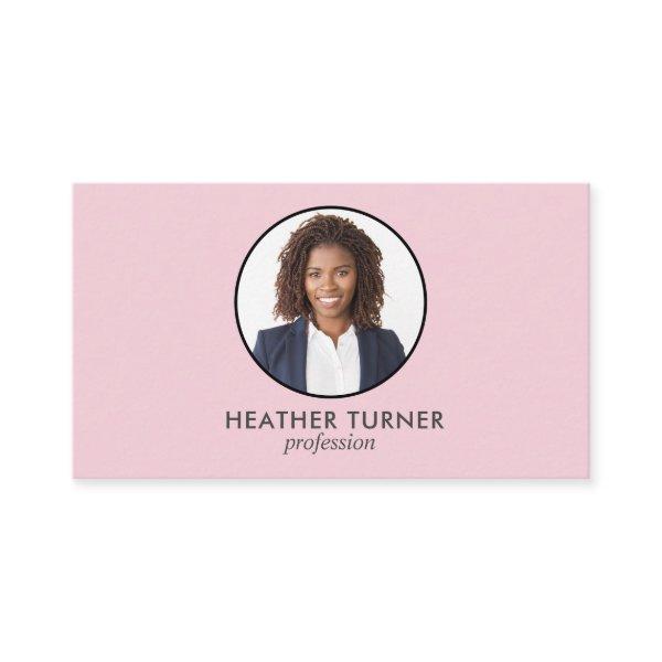QR CODE or Logo Professional Headshot PINK PHOTO