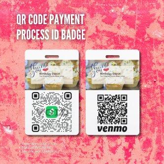 QR Code Payment Process ID Badge