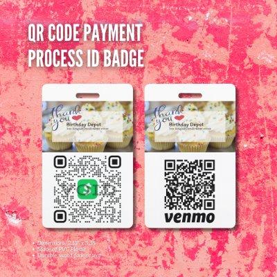 QR Code Payment Process ID Badge