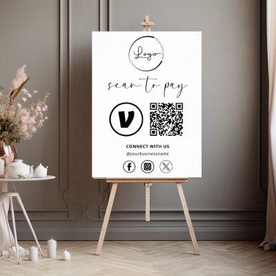 QR Code Payment - Scan to Pay Business Logo Foam Board