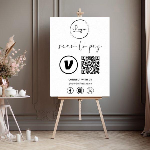 QR Code Payment - Scan to Pay Business Logo Foam Board
