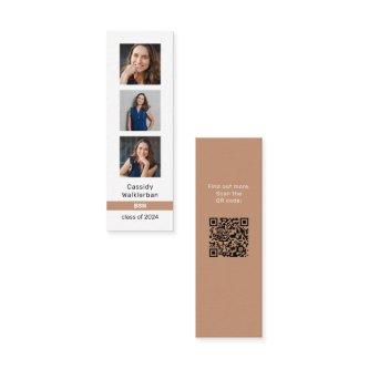 QR Code Photo Degree Graduate Graduation Name  Calling Card