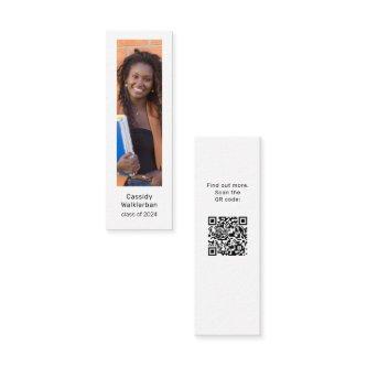 QR Code Photo Graduate Graduation Name  Calling Card