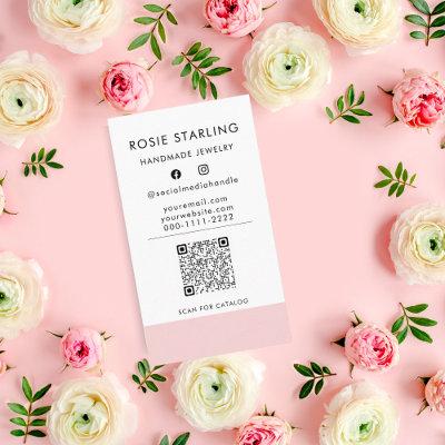 QR Code Pretty Pink Professional Jewelry Vertical