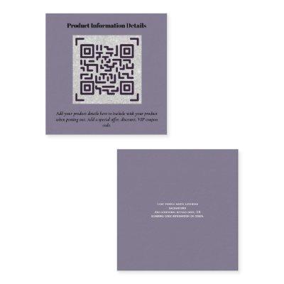 QR Code Product Packaging Warranty Details Coupon Enclosure Card