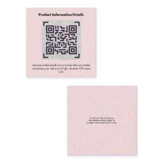 QR Code Product Packaging Warranty Details Coupon Enclosure Card