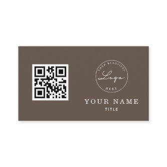 QR Code Professional Brown Classic Logo Custom