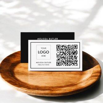 QR Code Professional Logo Black And White