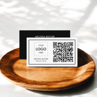 QR Code Professional Logo Black And White