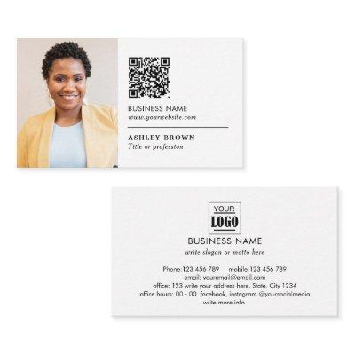 QR code professional simple logo realtor photo