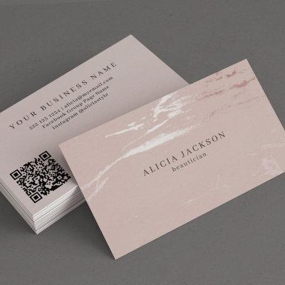 QR CODE rose gold silver elegant metallic scan me