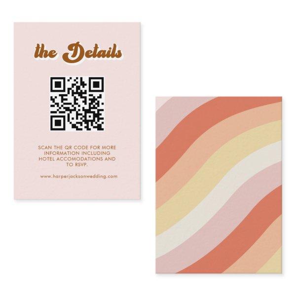 QR Code RSVP Wedding Website Enclosure Card
