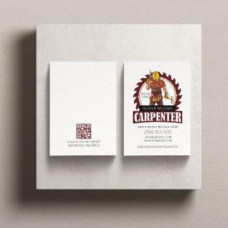 QR Code Rustic Carpenter Tools Woodworker Vertical