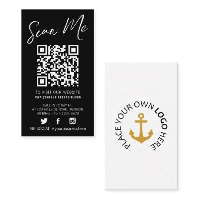 Qr code scan black monotone simple social logo
