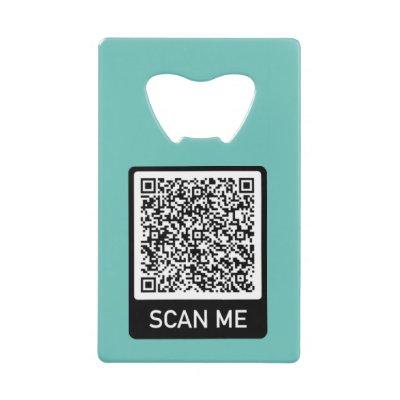 QR Code Scan Me Modern Bottle Opener Your Colors