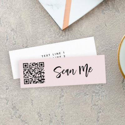 QR code Scan me Professional Small Business Blush Mini