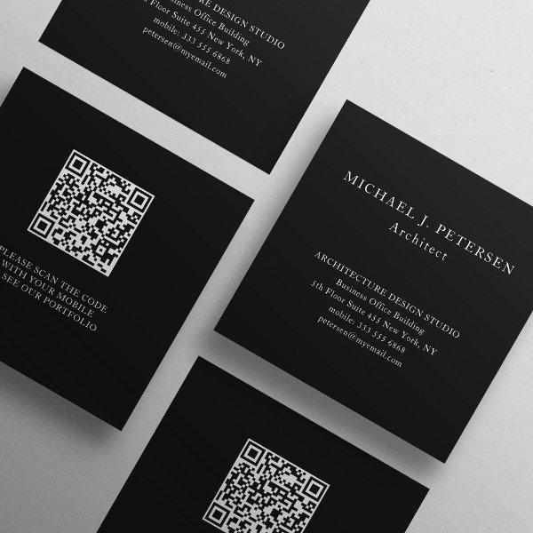 QR CODE simple elegant typography professional Square