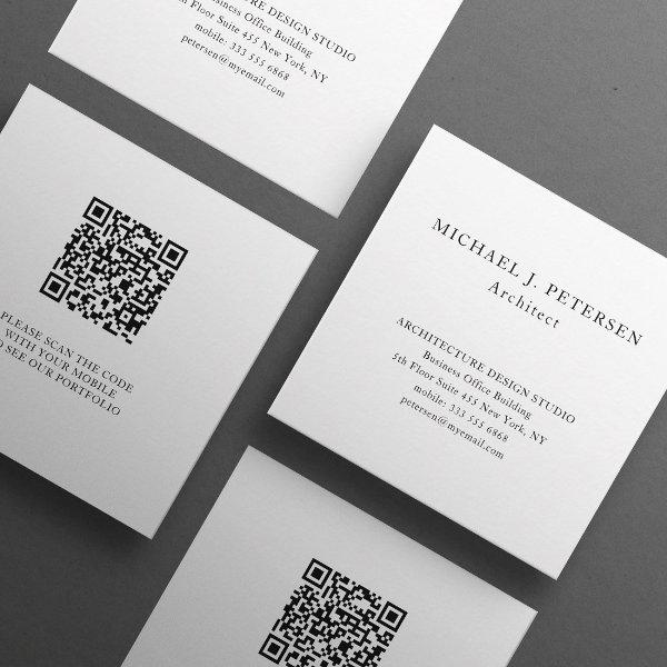 QR CODE simple elegant typography professional Square