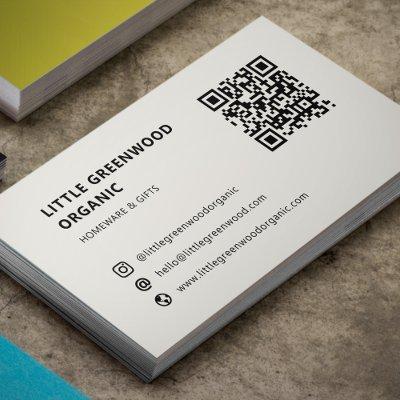 QR Code Simple Modern Minimal Neutral Instagram