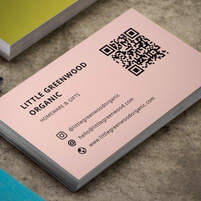 QR Code Simple Modern Minimal Pink Instagram