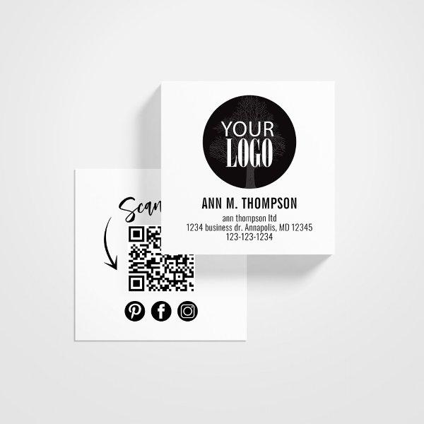 QR Code Social Media Add Your Logo Square