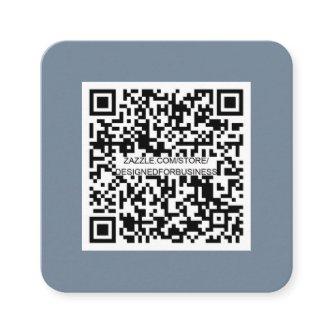 QR code-Social Media-Modern-Simple-Dusty Blue Square