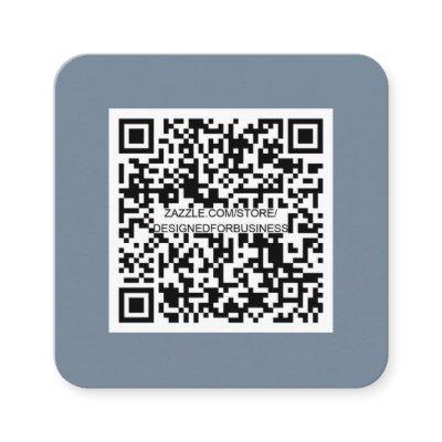 QR code-Social Media-Modern-Simple-Dusty Blue Square