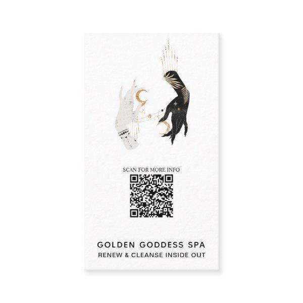 *~* QR Code Stars Moon Mystic Hands Gold Spa