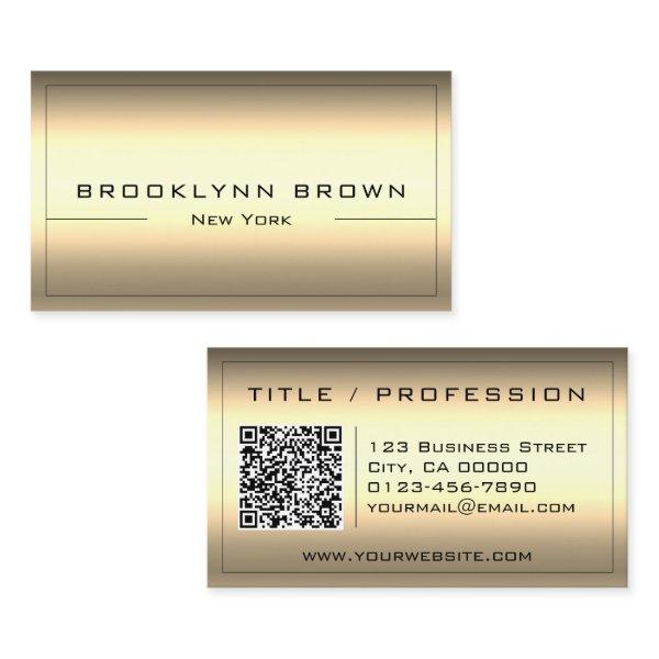 QR Code Stylish Dark Gold Color Gradient Classy