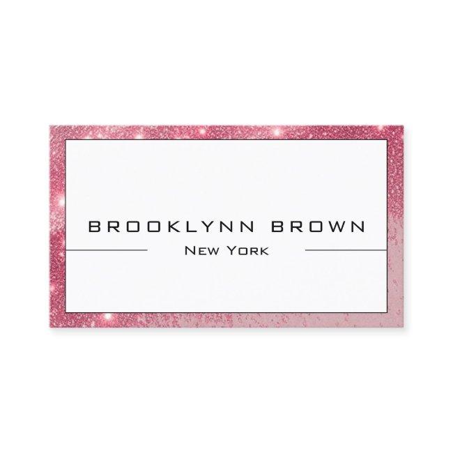 QR Code Stylish Rose Pink Luminous Glitter Classy