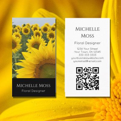 QR code Sunflowers Photo Designer Modern Floral