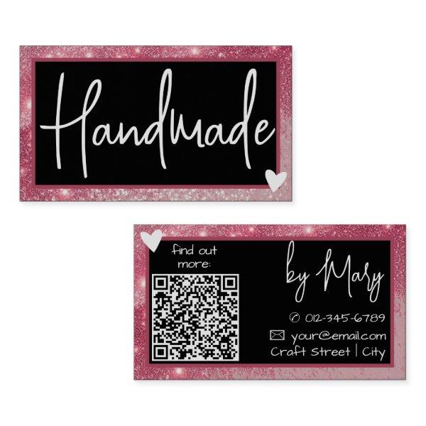 QR Code Template Stylish Vintage Pink Frame Heart