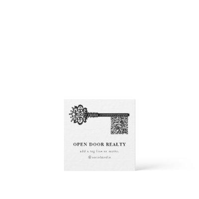 QR Code Unique Real Estate Scannable Key  Square