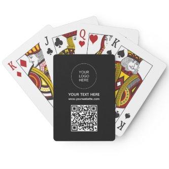 QR Code Website Address Logo Scan Barcode Custom Poker Cards