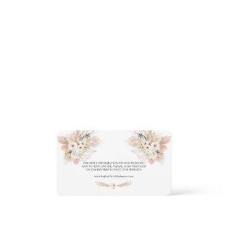 QR Code White Rose Pampas Grass Wedding Website