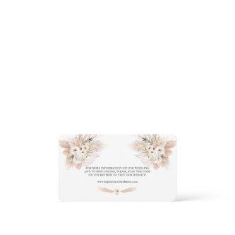 QR Code White Rose Pampas Grass Wedding Website